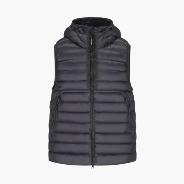 C.P. Company Men's Black Gilet Imbottito Blue