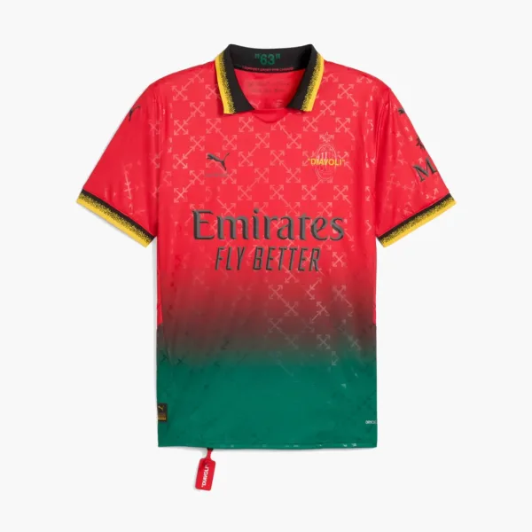 OFF-WHITE x Puma AC Milan Replica Jersey Red