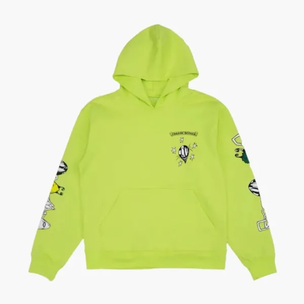 Chrome Hearts Matty Boy Link Hoodie Lime Green