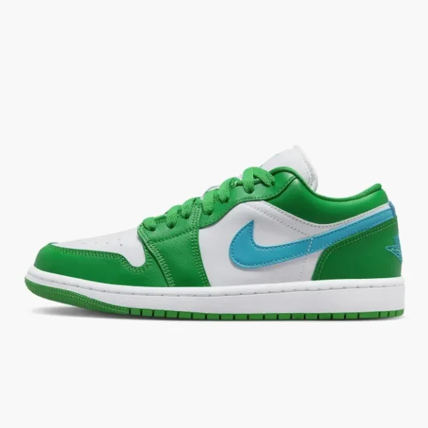 Air Jordan 1 Low WMNS Lucky Green Aquatone
