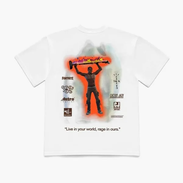 Travis Scott Cactus Jack Rage In Ours Tee White