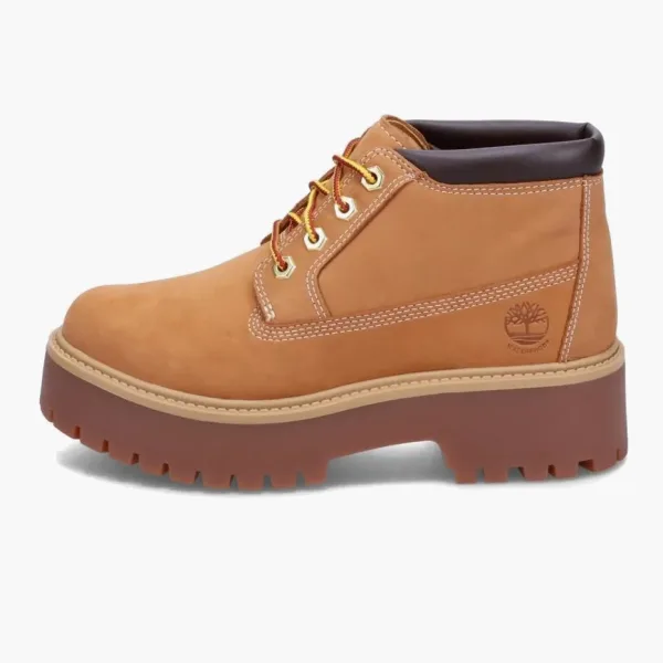 Timberland Stone Street Mid Lace Up Waterproof Chukka Boots WMNS Wheat Nubuck