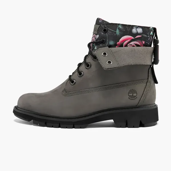 Timberland Lucia Way 6 Inch Waterproof Roll Top Boots WMNS Grey And Floral