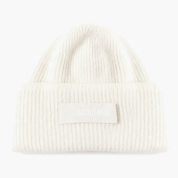 Jacquemus Le Bonnet Gros Grain Beanie White