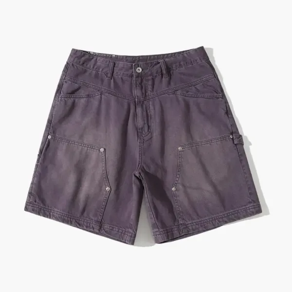 Nothomme Outdoor Retro Denim Shorts Purple