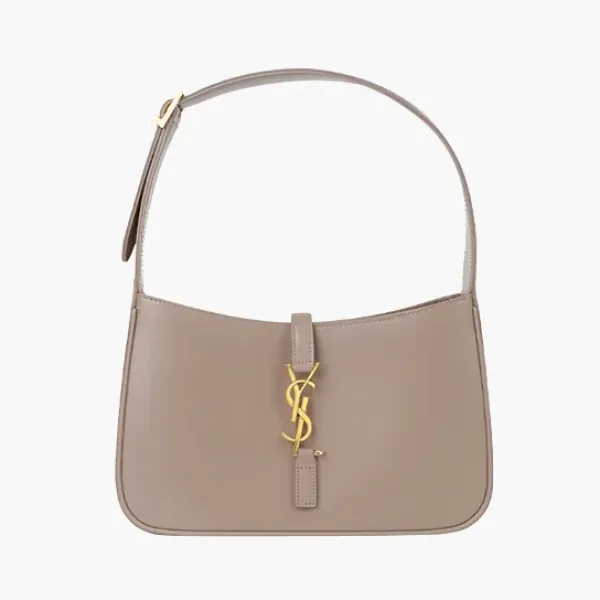 Saint Laurent Le 5 A 7 Monogram Hobo Bag Taupe