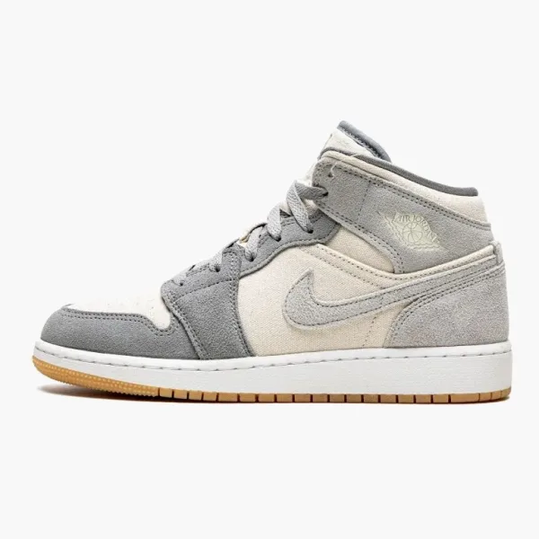 Air Jordan 1 Mid SE GS Coconut Milk / Particle Grey