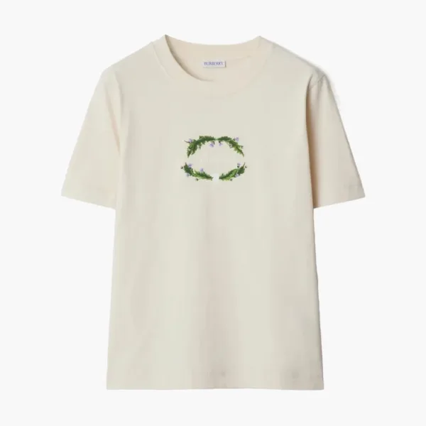 Burberry Thistle Logo Cotton T-shirt  Tundra
