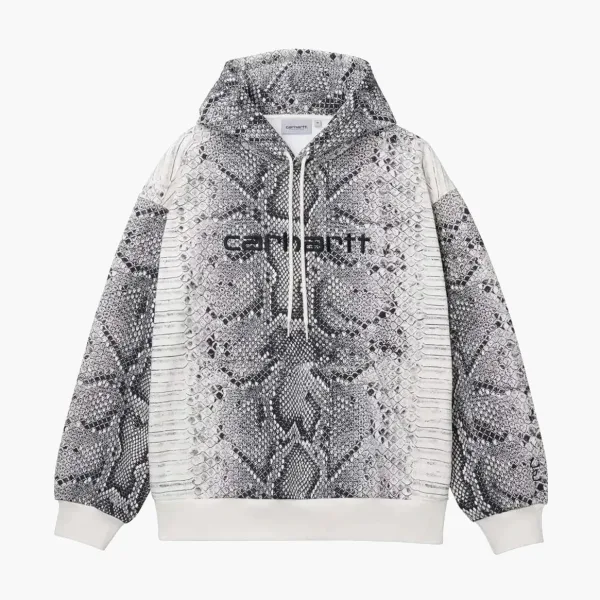 Carhartt WIP Snakeskin Print Logo Hoodie Grey