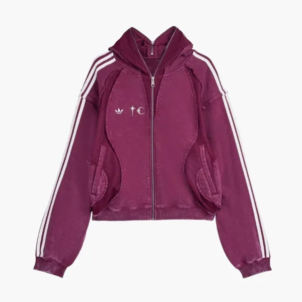 Adidas Originals x Thug Club Teamgeist Hooded Jacket Maroon