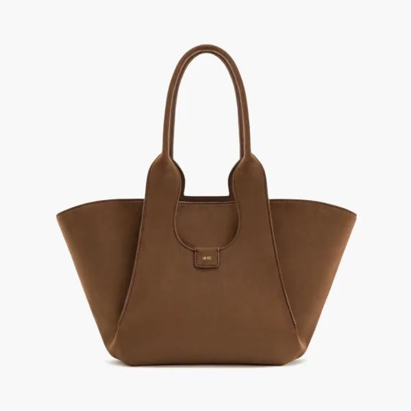 JW PEI Cara Faux Suede Tote Bag Mocha Brown