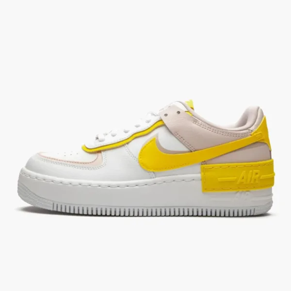 Nike Air Force 1 Low Shadow WMNS White Barely Rose Speed Yellow