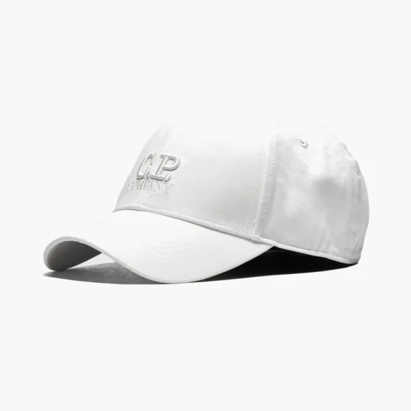 C.P. Company Gabardine Logo Cap White