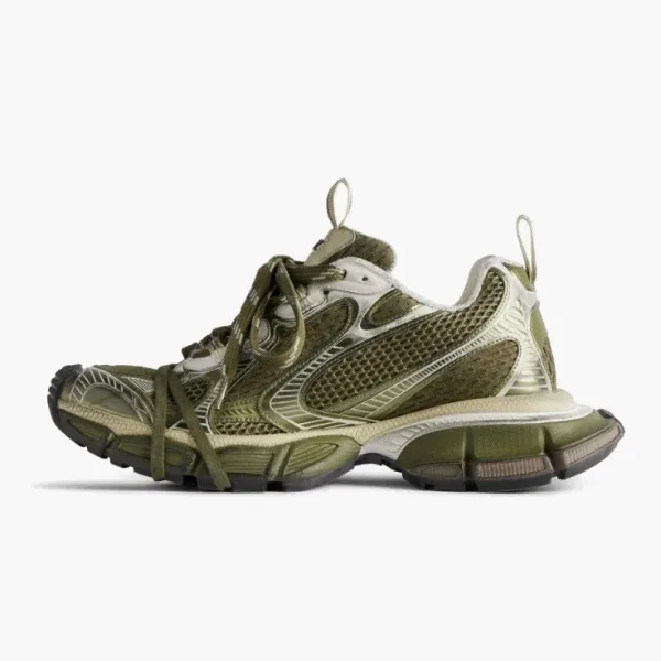 Balenciaga 3XL Sneaker Worn-Out - Dark Green Light Beige