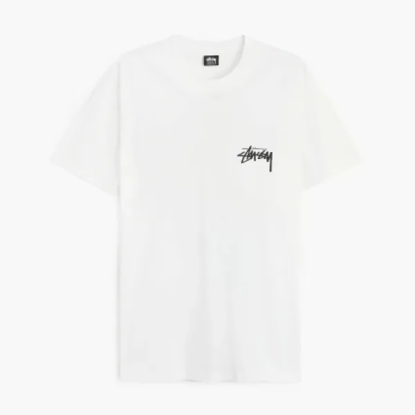Stussy Fuzzy Dice Tee White