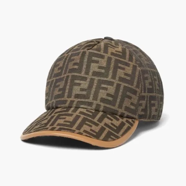 Fendi Jacquard Fabric Baseball Cap Brown