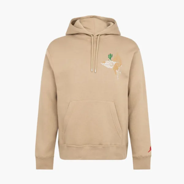 Travis Scott Cactus Jack x Jordan Pullover Hoodie Khaki / University Red