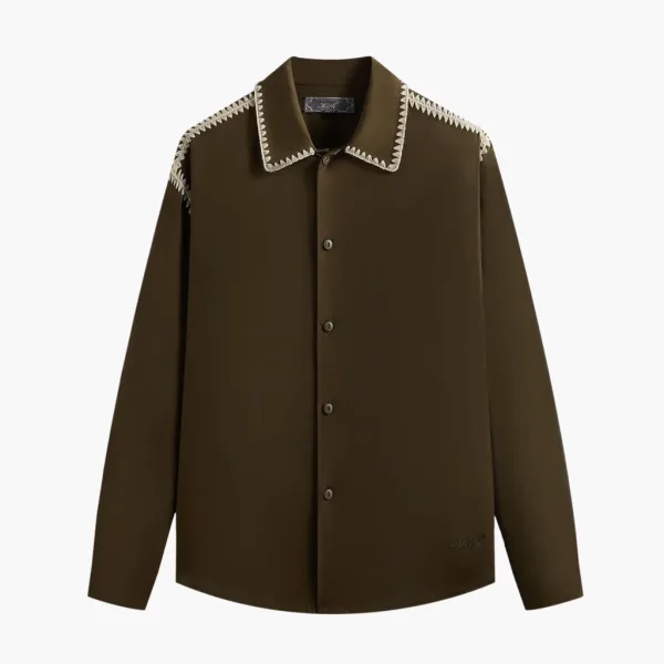 Kith Crochet Detail Apollo Shirt Moss