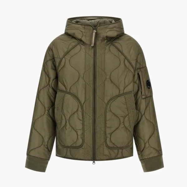 C.P. Company Liner Hooded Padded Jacket Capers - Green