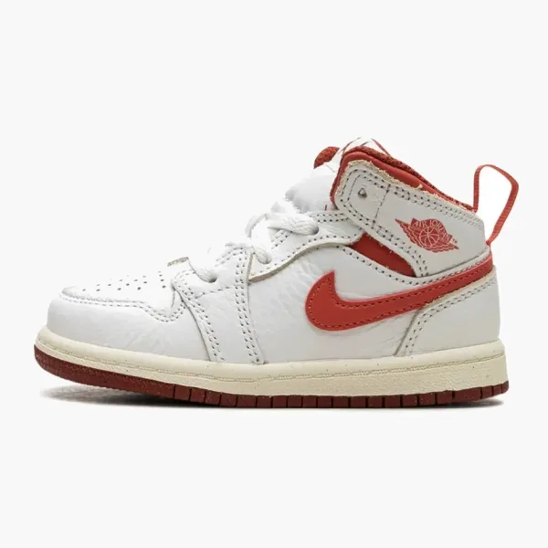 Air Jordan 1 Mid SE TD White Dune Red