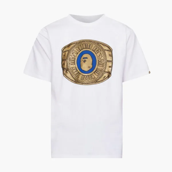 Bape Ring Tee Gold White