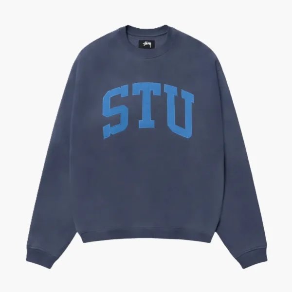 Stussy Stu Relaxed Crew Blue