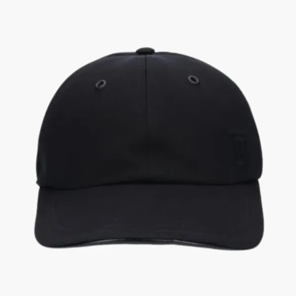 Burberry Embroidered Monoghram Gabardine Cap Black