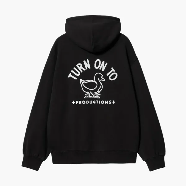Carhartt WIP Stamp Turn On To Hoodie Black