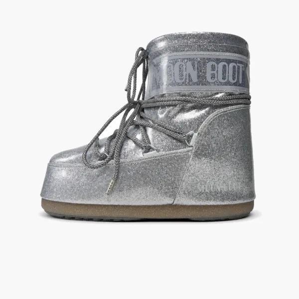 Moon Boot Icon Low Glitter Silver