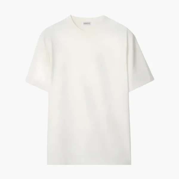 Burberry Equestrian Knight Cotton T shirt White