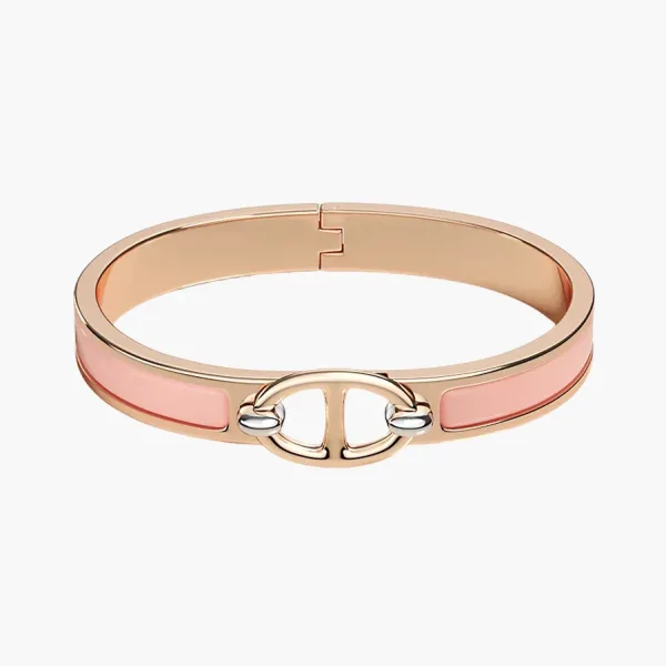Hermes Mini Clic Chaine d'Ancre bracelet Rose Pink