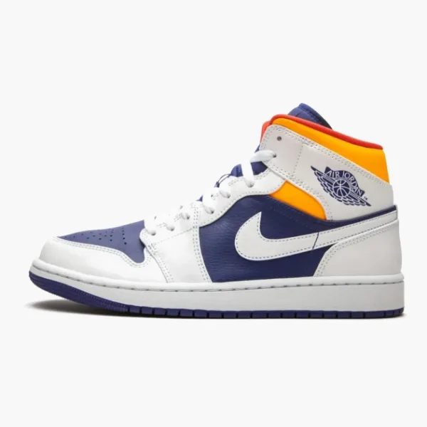 Air Jordan 1 Mid Royal Blue / Laser Orange