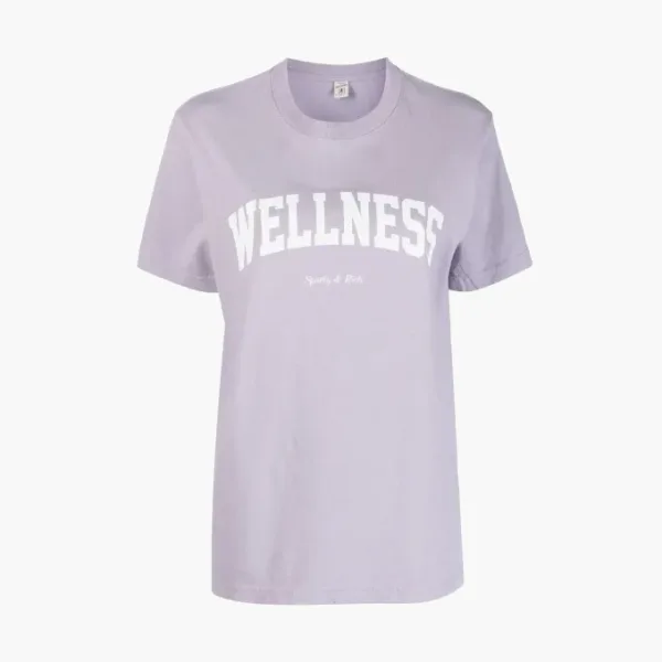 Sporty & Rich Wellness logo-print T-shirt Purple