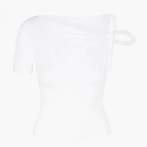 Khy Sleek Stretch Twisted Top White