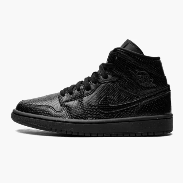 Air Jordan 1 Mid WMNS Black Snakeskin