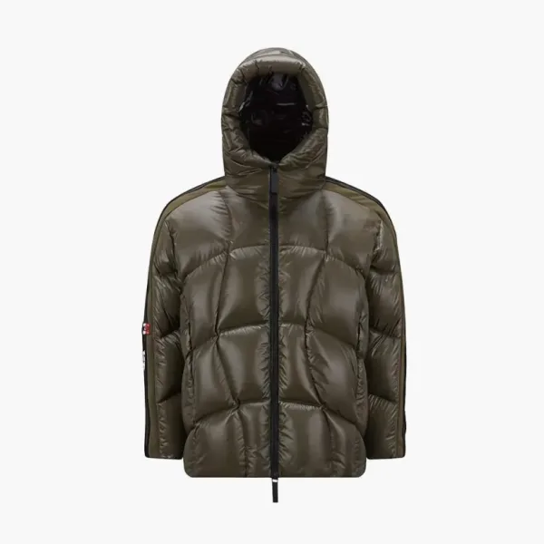Moncler x Adidas Originals Beiser Short Down Jacket Dark Green