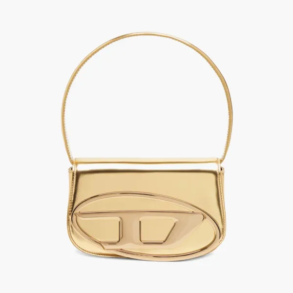 Diesel 1DR Shoulder Bag Mirrored Leather Gold
