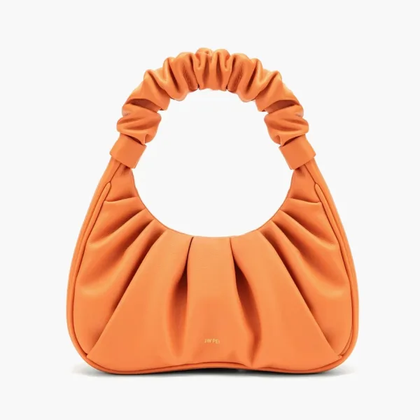 JW PEI Gabbi Ruched Hobo Handbag Orange