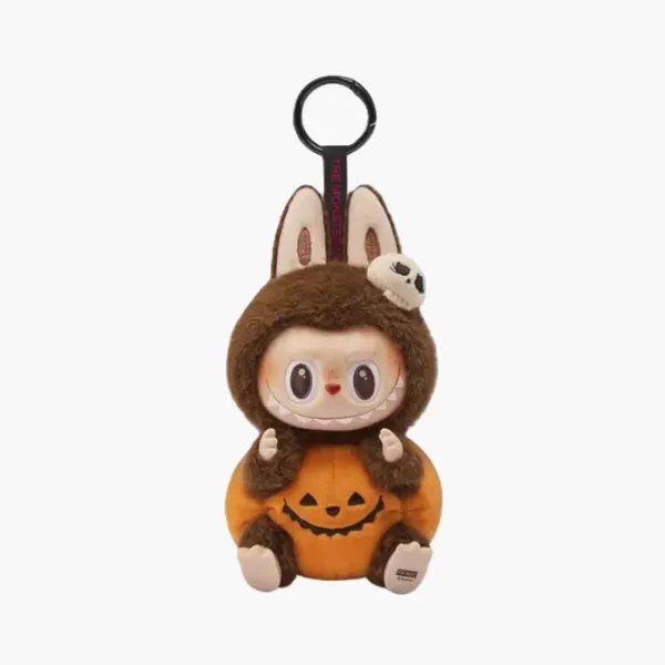 Pop Mart The Monsters Labubu Happy Halloween Party Series Sitting Pumpkin Pendant