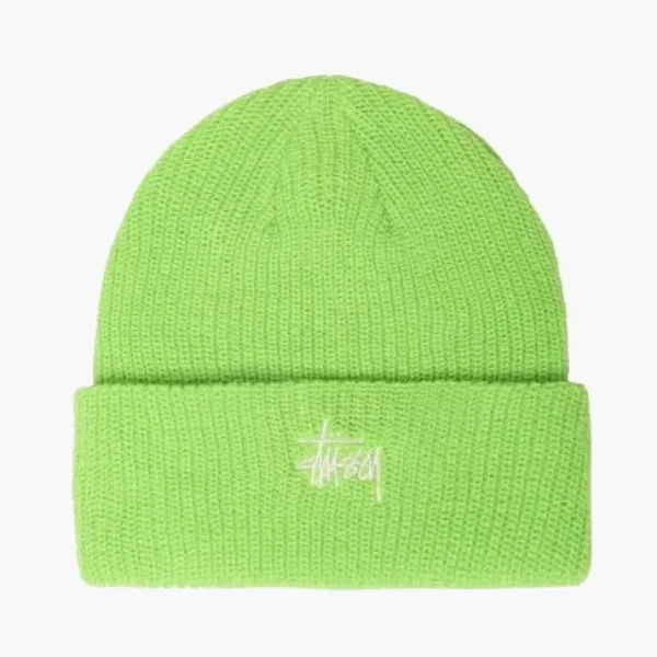Stussy Basic Cuff Beanie Bright Green