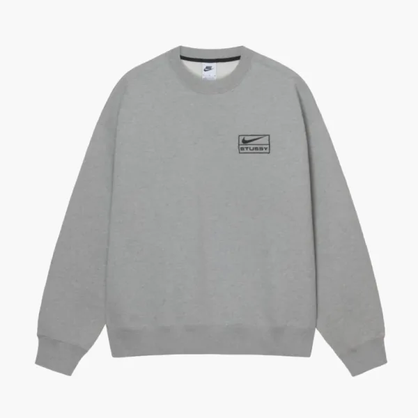 Nike X Stussy Crew Fleece Grey