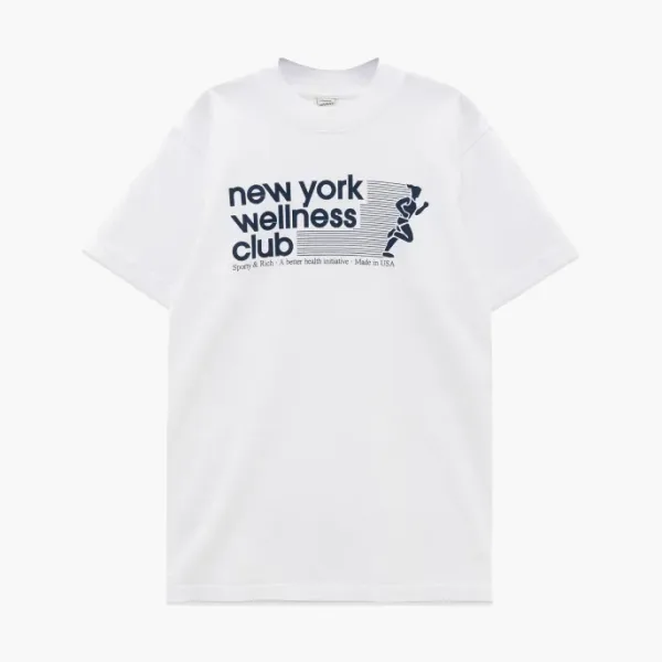 Sporty & Rich White 'New York Wellness Club' T-Shirt White