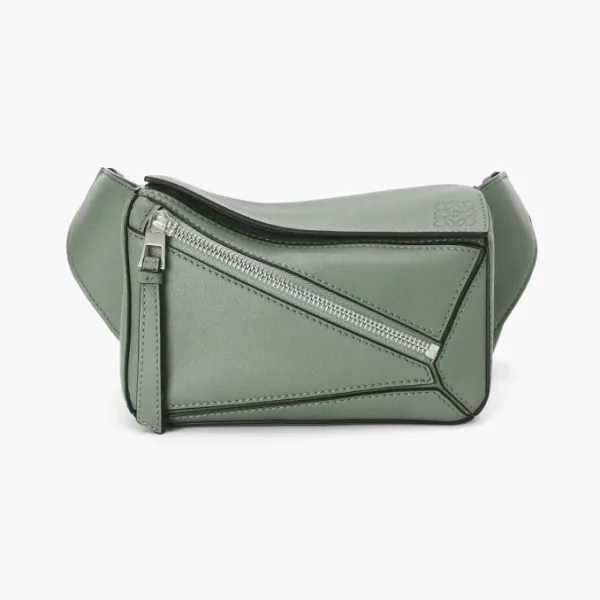 Loewe Mini Puzzle Bumbag Classic Calfskin Green