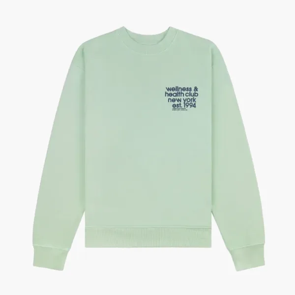 Sporty & Rich USA Health Club crew-neck Sweatshirt Green
