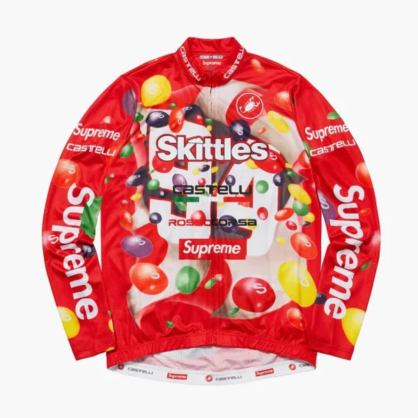 Supreme x Skittles x Castelli L/S Cycling Jersey Red
