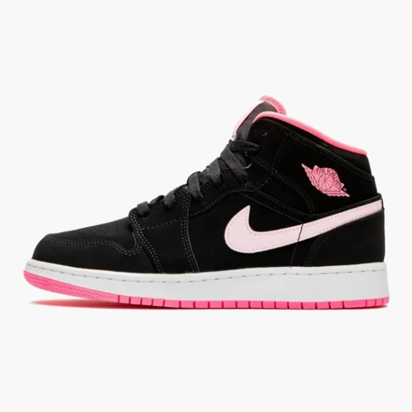 Air Jordan 1 Mid GS Black Digital Pink