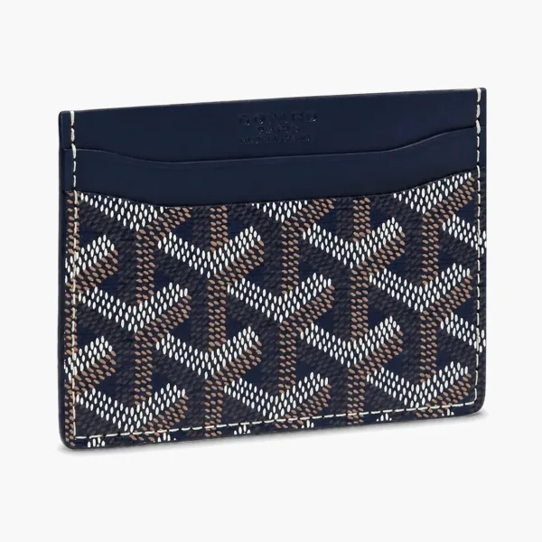Goyard Saint-Sulpice Card Wallet Navy Blue