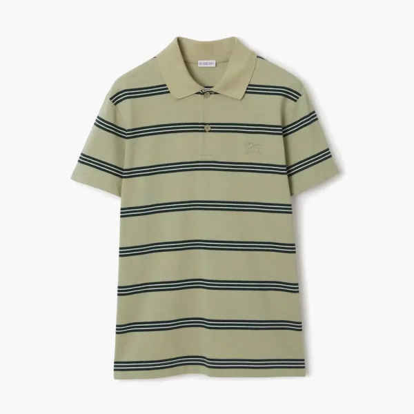 Burberry Striped Cotton Polo Shirt  Shire