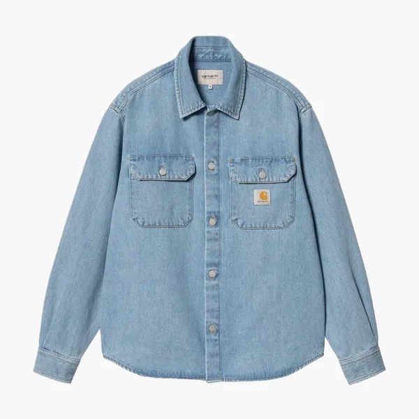 Carhartt WIP Harvey Denim Shirt Light Blue