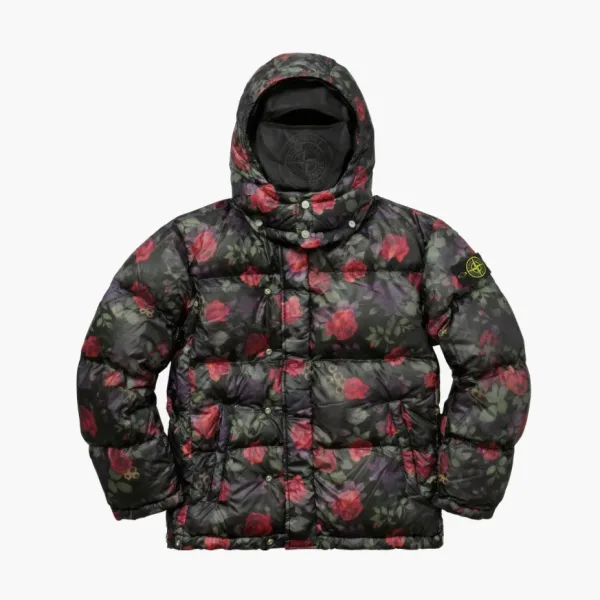 Supreme Stone Island Lamy Cover Stampato Puffy Jacket Black